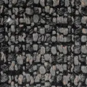 Woven tweed fabric sample, muted gray and burnt orange, dense irregular texture with raised loops, verzelloni Zambesi 17016 fabric (super).
