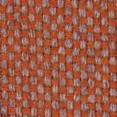 Woven fabric texture with repeating square pattern in muted orange and soft gray, featuring a tight matte weave and slightly raised surface.