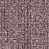 Woven fabric texture in muted plum, dense irregular plain weave with visible fibers and a nubby surface; verzelloni argali 18035 label present.