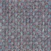Argali 18036 fabric texture, heathered gray and mauve tones, dense grid weave with rectangular blocks, matte finish, Vezzelloni collection.