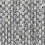 Woven fabric texture, off-white and gray heathered blend, basket weave pattern with nubby yarns, verzelloni argali 18042 label visible.