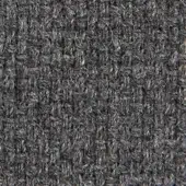 Dark charcoal gray woven fabric texture with heathered tones, exhibiting a tight bouclé weave and matte finish; argali 18043 textile sample.