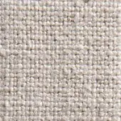 Woven linen-blend fabric sample displaying a grid pattern in beige and cream tones, with a textured, corded surface and heathered effect.