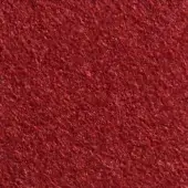 Red woven fabric texture with a fibrous, raised surface and matte finish, shown in a studio close-up against a neutral backdrop.