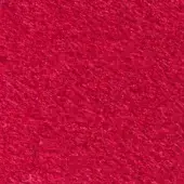 Red woven fabric texture with a dense, fibrous surface and matte finish, displaying a granular appearance with a dark thread detail.