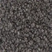 Gray verzelloni fabric texture with dense, rounded tufts displaying varied charcoal and silver tones and a three-dimensional surface.