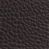 Dark brown pebble-grain leather texture with a matte finish, displaying a repeating pattern and consistent color, suitable for durable upholstery.
