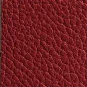 Reddish-brown pebble-grain leather texture with a matte finish and consistent, dense, irregular indentations across the surface.