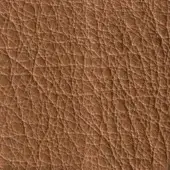 Brown leather texture with a heavily pebbled grain, displaying natural hide imperfections and a matte finish; verzelloni leather grade 313.