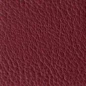 Burgundy pebble-grain leather texture with subtle tonal variations, matte finish, and dense weave; manufacturer text reads "verzelloni > leather."