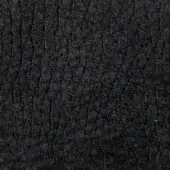 Dark gray leather texture with a heavily puckered, quilted surface featuring dense vertical ridges and a matte finish.