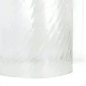 Glass cylinder with white and silver striated texture, rounded base, and diffused lighting, labeled “vistosi > glass > armon crri”.