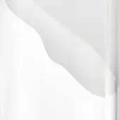 Abstract white material with undulating form, circular hole, and vertical line, emphasizing light, shadow, and minimalist composition.