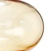 Glass sphere with amber gradient, polished surface, dark rim, rounded form—Vistosi Rifle Amtr collection detail.