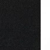 Black woven fabric texture with subtle pattern, contrasted by white plane; Barovier&Toso shades material sample detail.