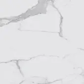 Statuario marble texture, white with gray veining, displaying irregular lines and polished surface for flooring or countertops.