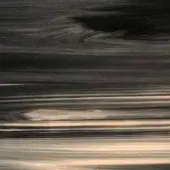 Wood grain texture with horizontal layering in gray, black, and beige tones, matte finish, subtle curved strokes, brand text at the bottom right.