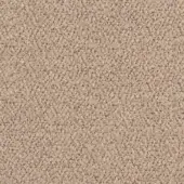 Beige textile sample with granular texture, speckled surface, and matte finish; displays “bizzotto nara fabrics yeti 44” text.