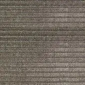 Sable corduroy fabric sample with horizontal stripes in alternating beige-grey and darker brown tones, displaying a matte, ribbed texture.