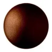 Italamp corten metal sphere, reddish-brown mottled texture, gradient tone, studio product shot on white background.