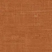 Orange linen fabric swatch with a tight, nubby weave and matte finish; label reads "lago > fabric > fabric (b) > darwin > 141."