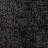 Dark gray looped pile fabric texture with granular surface, showing subtle tonal variations and a crinkled, uneven appearance throughout.
