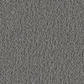 Gray looped pile fabric texture with a heathered effect and matte finish, displaying a uniform, nubby weave; “lago” fabric sample.