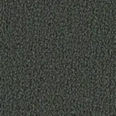 Dark gray-green nubby fabric sample displays a mottled texture with short loops, seamless and repeatable, labeled “lago > fabric > barnum”.