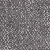 Gray speckled fabric texture, tightly woven with irregular white fibers, matte finish, dense uniform weave, durable appearance.