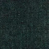Teal woven fabric sample with charcoal and beige heathered threads, dense tight weave, textured surface, and “lago francis f114” label visible.