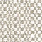 Woven fabric texture, off-white and beige geometric pattern, structured grid with rectangular blocks, subtle tonal contrast, fiber blend.