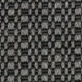 Woven fabric swatch, grayscale palette, rectangular grid pattern with nubby texture; identified as lago francis f313.