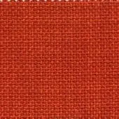 Terracotta orange fabric texture with a dense, regular weave and zig-zag stitched edges; identified as Varaschin Pop Soley E457 Poparagosta.