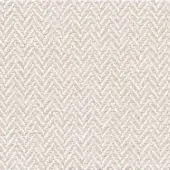 Herringbone fabric texture in pale ivory, displaying a dense, repetitive chevron weave with subtle tonal variations and a matte finish.