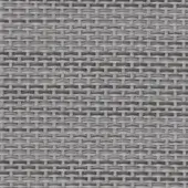 Gray gabardina textile texture with a dense, regular weave of horizontal and vertical threads, exhibiting a matte finish.