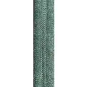 Varaschin Emma Cross Band Verde fabric strip, textured woven green material, vertical silver zipper with zigzag stitching.