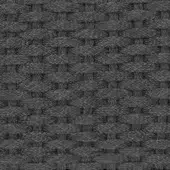 Dark gray woven textile pattern with a grid structure, featuring a dense, slightly rough texture and seamless repeat design from Varaschin’s Noss Brown Line.