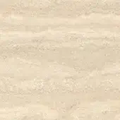 Travertine stone texture, light beige with horizontal striations, displaying a porous surface and classic, natural variation for outdoor use.