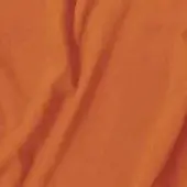 Orange draped fabric with a smooth, lustrous texture and soft folds, exhibiting a gentle sheen and undulating waves in diffused light.