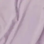 Lavender fabric swatch, smooth synthetic textile with subtle sheen, draped in soft folds and curves against a neutral background.