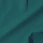 Teal leather fabric swatch draped diagonally, displaying a smooth matte finish with tonal variations and soft sheen, catalog number 21 bre608.