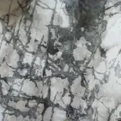 White marble texture with dark grey and black veining, polished finish, organic pattern, subtle pink and beige undertones, dense stone surface.