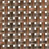 Vartex bronzo woven texture displaying light beige vertical and dark-to-reddish brown horizontal strands in a dense, uniform grid pattern.