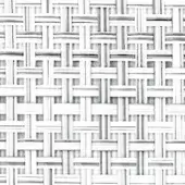 White woven texture displaying a consistent grid pattern of intersecting horizontal and vertical strands, with a matte, uniform finish.
