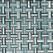 Vartex Aquerello fabric texture with gray, turquoise, and charcoal woven in a grid pattern; matte finish, durable material.