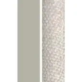 Grey and beige fabric swatches displayed vertically, featuring a matte cool grey and a textured, nubby light beige surface.