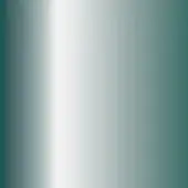 Gradient background, teal to gray-white, with central white light band; linear texture suggests brushed metallic sheen, labeled "mirroring green."