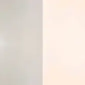 Color swatches, glossy chrome and matt white, side-by-side comparison displaying cool gray sheen versus soft pale pink matte finish.