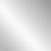 Rectangular mirror, clear glass, frameless design with subtle light gradient, 340x340 dimensions visible, minimalist aesthetic, diffused lighting.