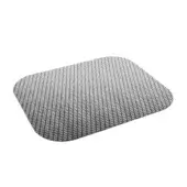 Exceptional Reflex Segno rug with black curved lines against light gray woven in Tencel and New Zealand wool with a canvas backing
